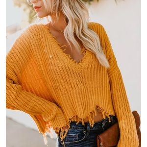 Tainted Love Cotten Distressed Sweater - VICI